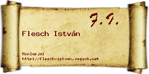 Flesch István névjegykártya